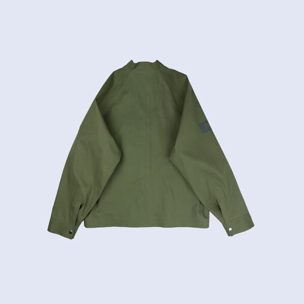 Front-View-Of-Green-Waterproof-Rain-Jacket-By-Rainford-Apparel