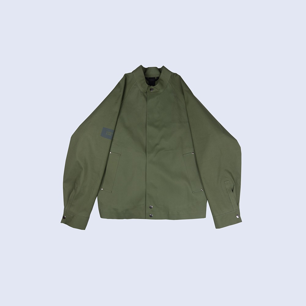 Front-View-Of-Green-Waterproof-Rain-Jacket-By-Rainford-Apparel